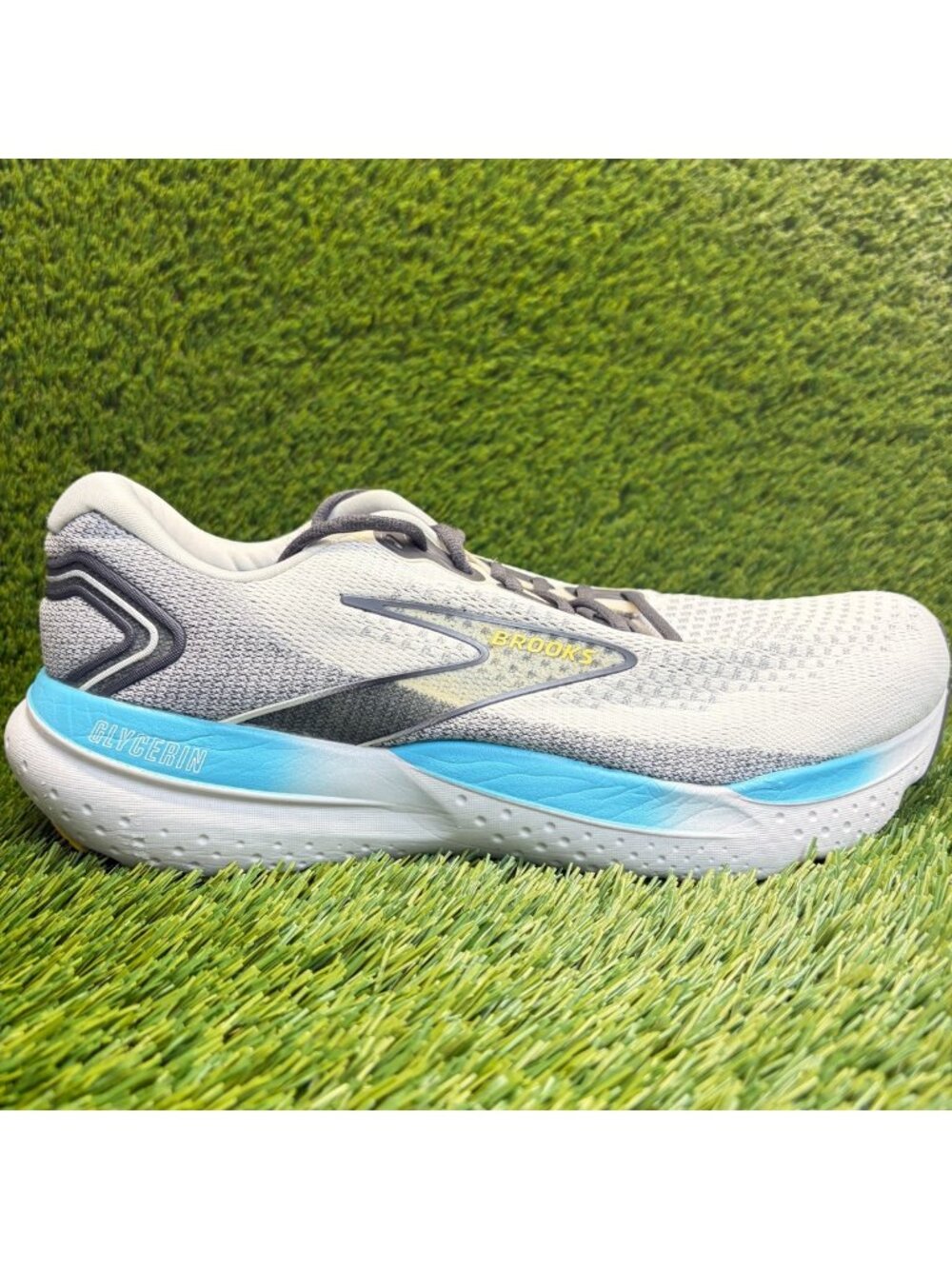 Brooks Glycerin 21 Mens Size 11.5EE Gray Blue Athletic Running Shoes Sneakers